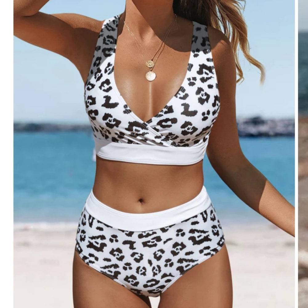 Beachsissi 2 piece leopard bathing suit